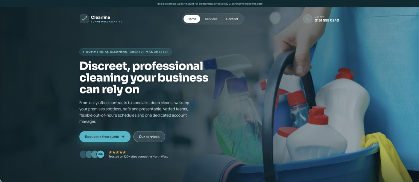 Commercial cleaning website demo